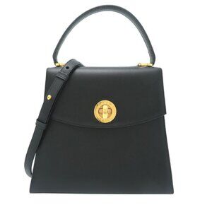 Celine Handbag Leather Black